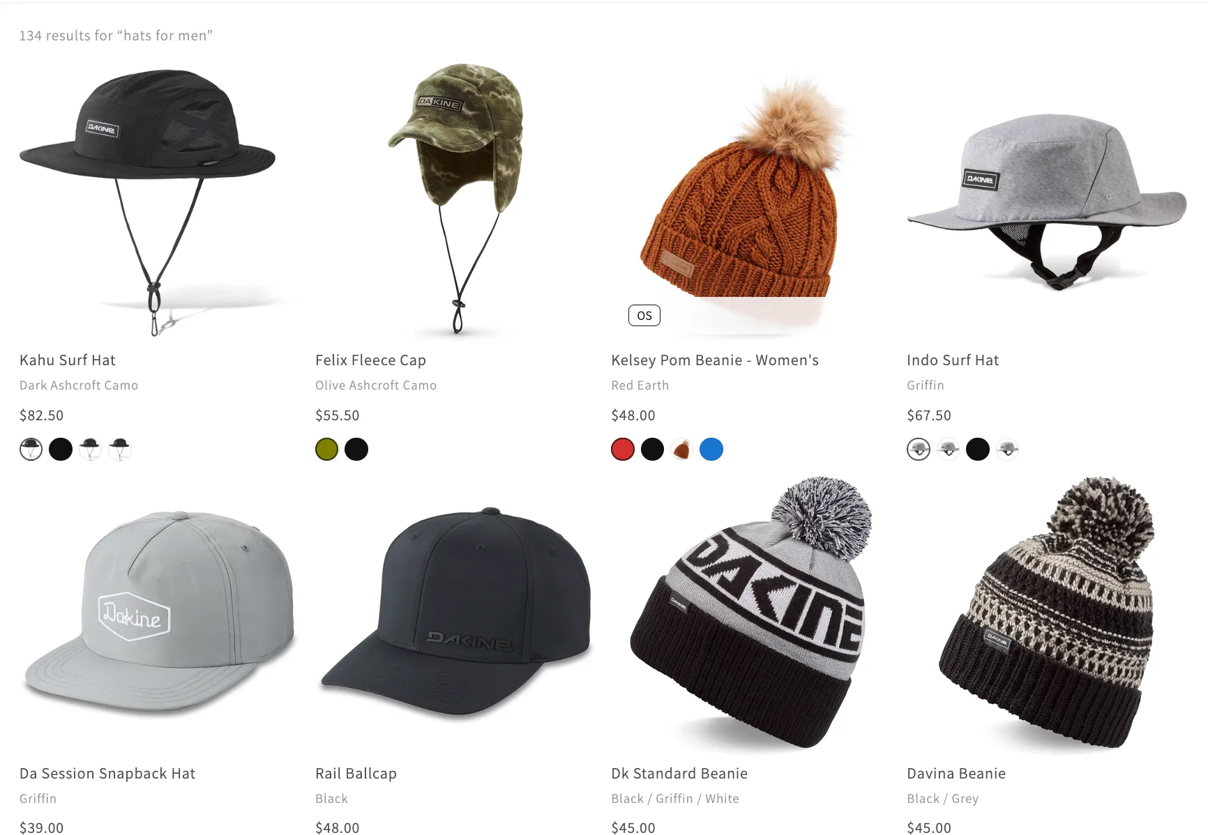 Storefront search results grid rendered by Dynasort